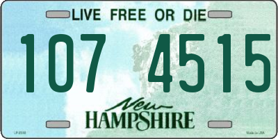 NH license plate 1074515