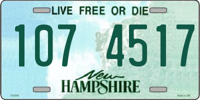 NH license plate 1074517