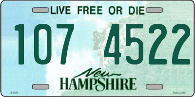 NH license plate 1074522