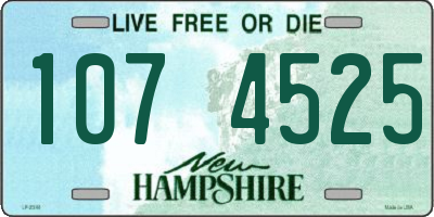 NH license plate 1074525