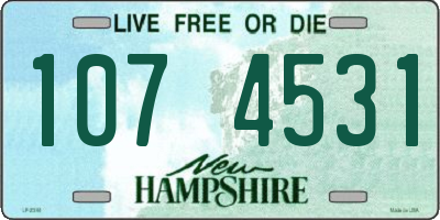 NH license plate 1074531