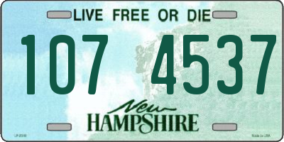 NH license plate 1074537