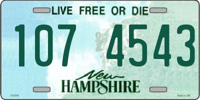NH license plate 1074543