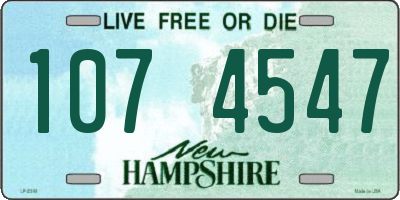 NH license plate 1074547
