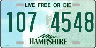 NH license plate 1074548
