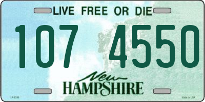 NH license plate 1074550