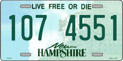 NH license plate 1074551