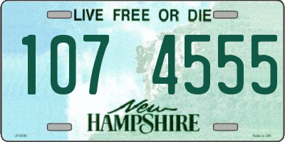 NH license plate 1074555
