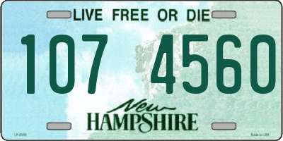 NH license plate 1074560