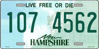 NH license plate 1074562