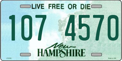 NH license plate 1074570