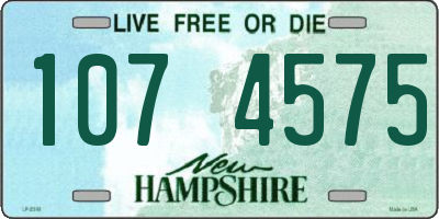 NH license plate 1074575