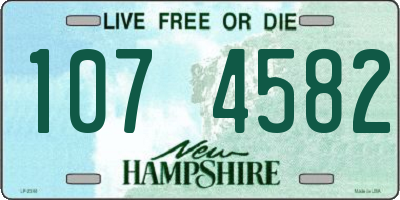 NH license plate 1074582