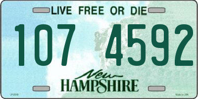 NH license plate 1074592