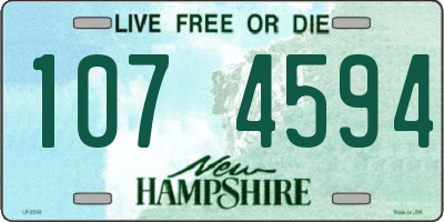 NH license plate 1074594