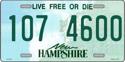 NH license plate 1074600