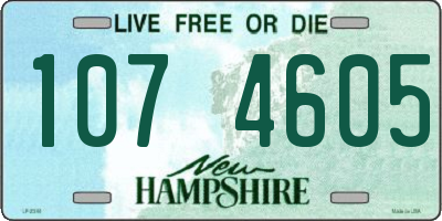 NH license plate 1074605