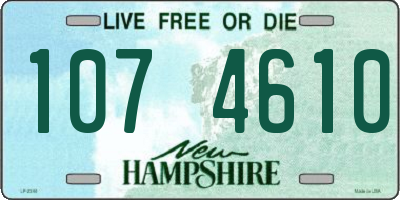 NH license plate 1074610
