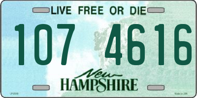 NH license plate 1074616