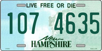 NH license plate 1074635