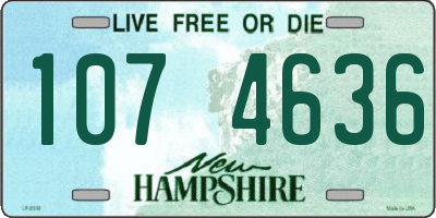 NH license plate 1074636