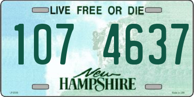 NH license plate 1074637