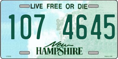 NH license plate 1074645