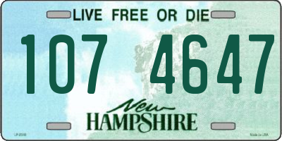 NH license plate 1074647