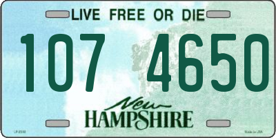 NH license plate 1074650