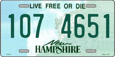 NH license plate 1074651