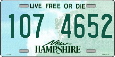 NH license plate 1074652