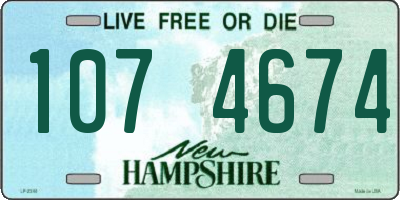 NH license plate 1074674