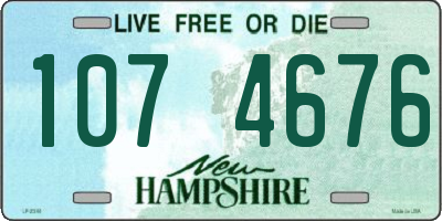 NH license plate 1074676