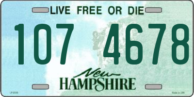 NH license plate 1074678