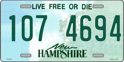 NH license plate 1074694