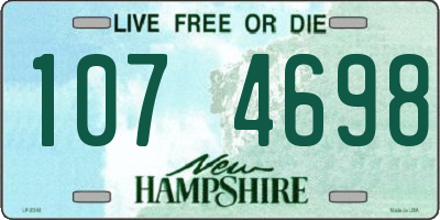 NH license plate 1074698