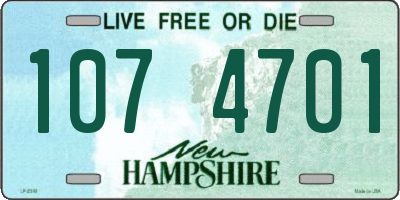 NH license plate 1074701