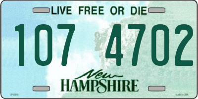 NH license plate 1074702