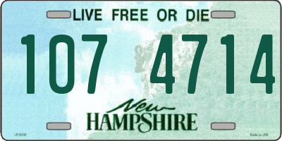 NH license plate 1074714