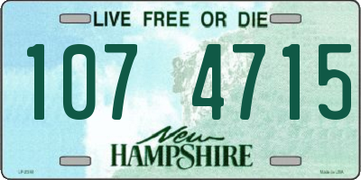NH license plate 1074715