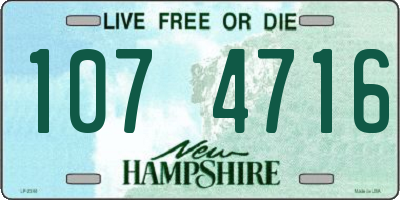 NH license plate 1074716