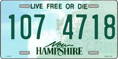 NH license plate 1074718