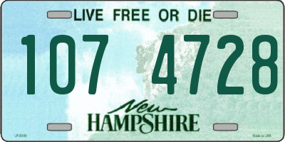 NH license plate 1074728