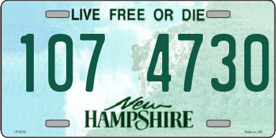 NH license plate 1074730