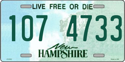 NH license plate 1074733