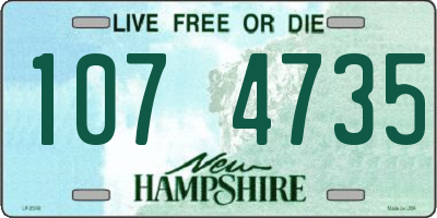 NH license plate 1074735