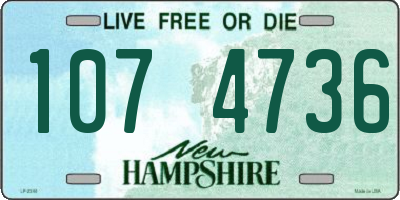 NH license plate 1074736