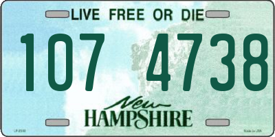 NH license plate 1074738