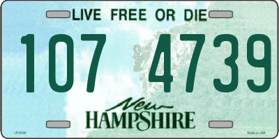NH license plate 1074739