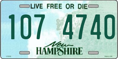 NH license plate 1074740